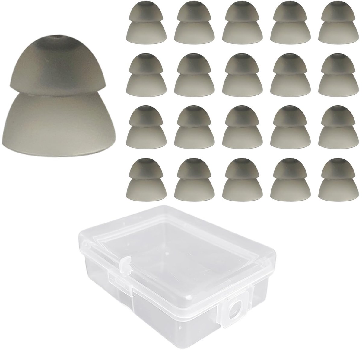 Hooraccessoires Set met 20 Onderdelen, Inclusief Oordopjes, Opbergcase en Reserveonderdelen voor Oordopjes