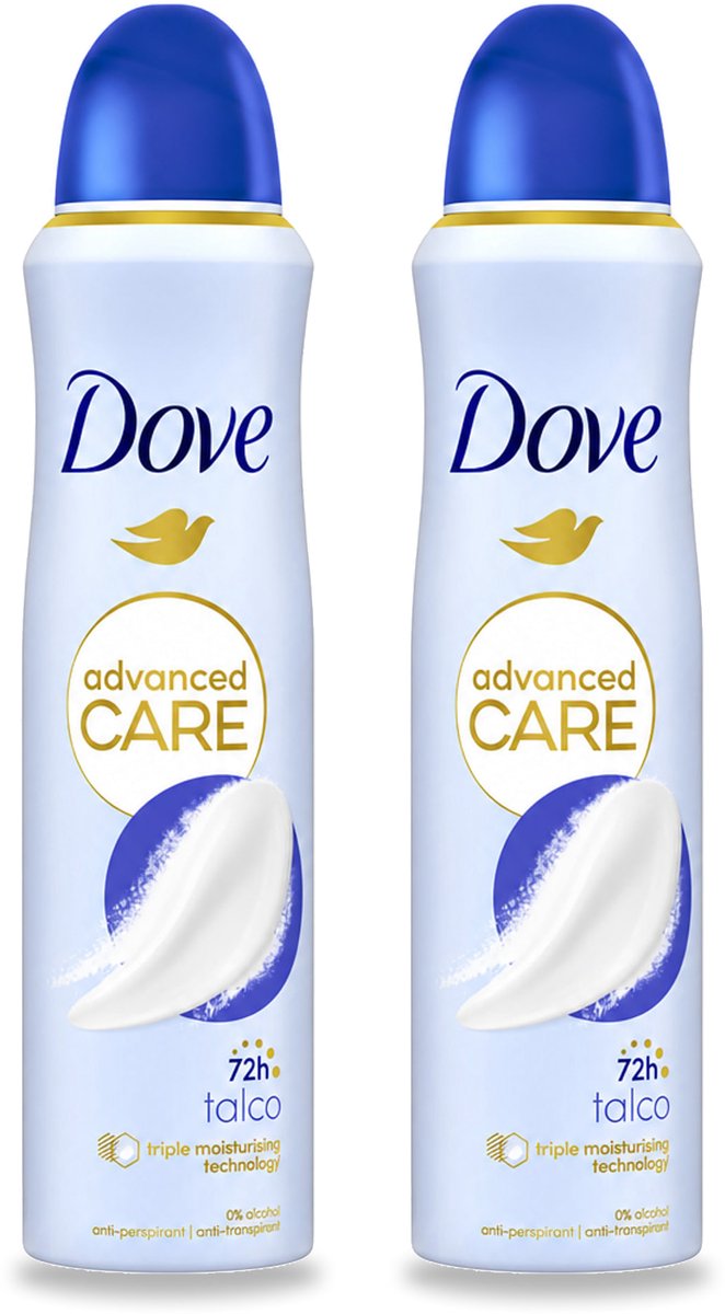 2 x Dove – Deodorant Spray – Talco – 150 ml - Bulkverpakking - 2 stuks
