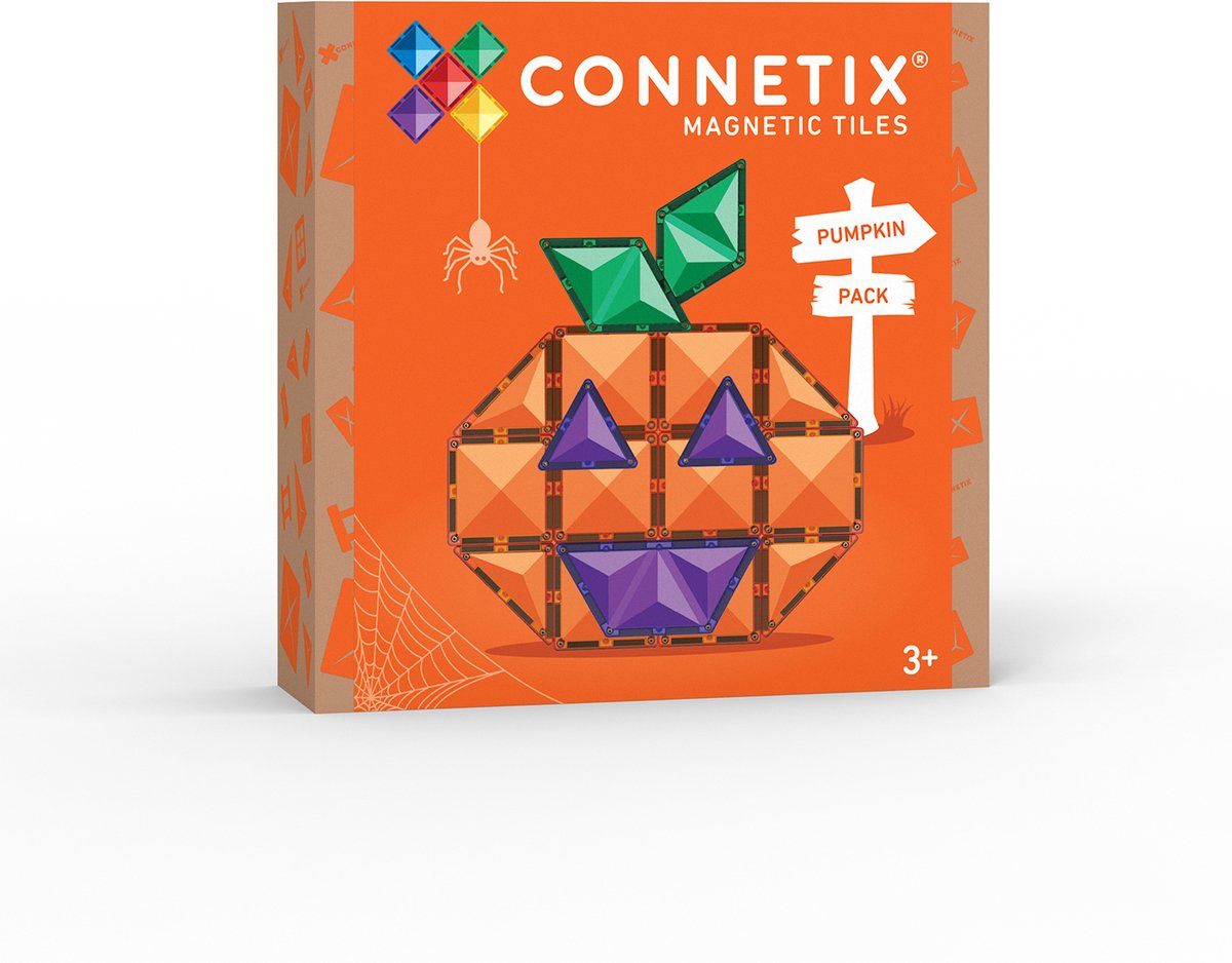 CONNETIX - Magnetisch Tegels - Halloween Pompoenpakket - 17 Stuks - Magnetisch Speelgoed