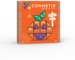 CONNETIX - Dalles Magnétiques - Ensemble Citrouille d'Halloween - 17 Pièces - Jouet Magnétique