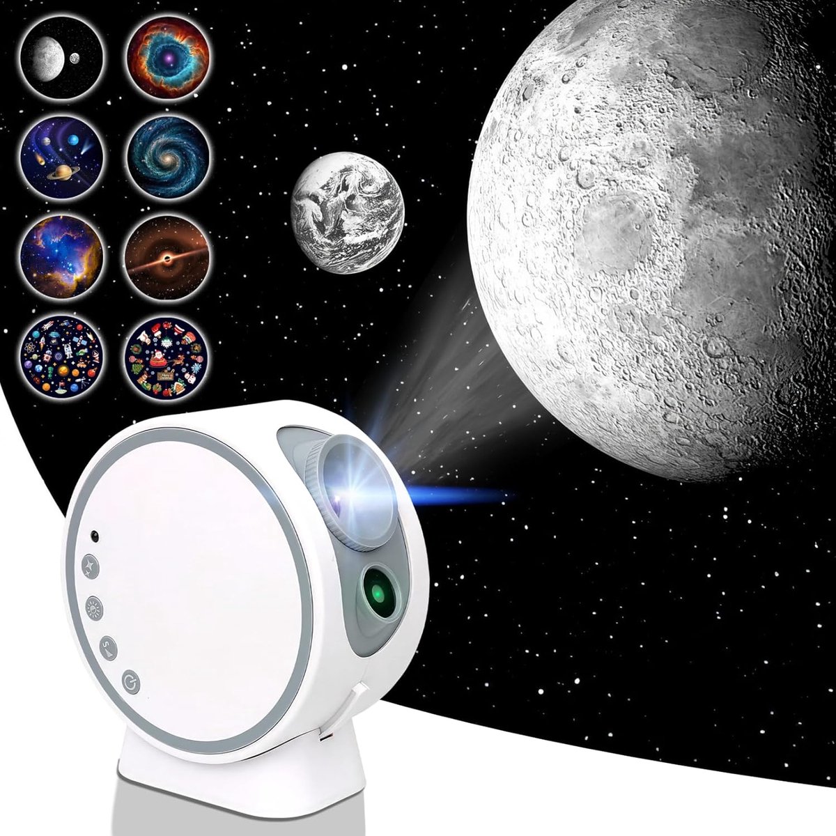 Sterrenhemel Projector - Planetarium Projectorlamp Sterrenhemel voor Slaapkamer Kinderen Volwassenen Plafond, 8 HD-filmschijven en Nachtlichtprojector met Verstelbare Focuslens