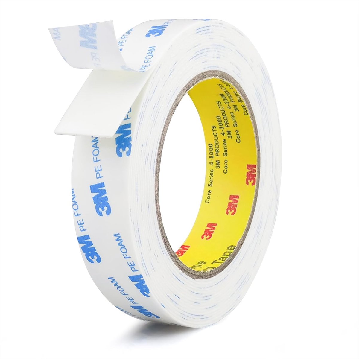 Dubbelzijdig plakband, 2,5 cm x 3 m, sterk installatieplakband, sterk hechtende muurbevestigingsstrip, PE-schuimtape.