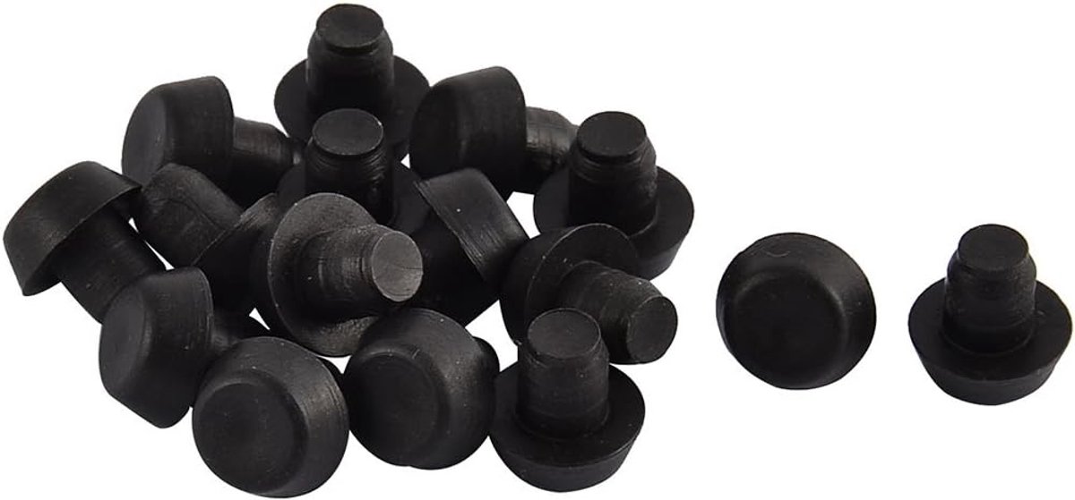 sourcingmap Plastic Home Furniture Table Desk Buffer Protector Shock Protection Pads 6mm 16pcs Black - ShopVlot
