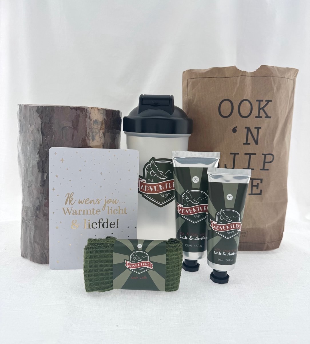 Nieuwjaar •Cadeaupakket Heren• Fakkel Hout Adventure - Leuk om cadeau te geven - Perfect Gifts