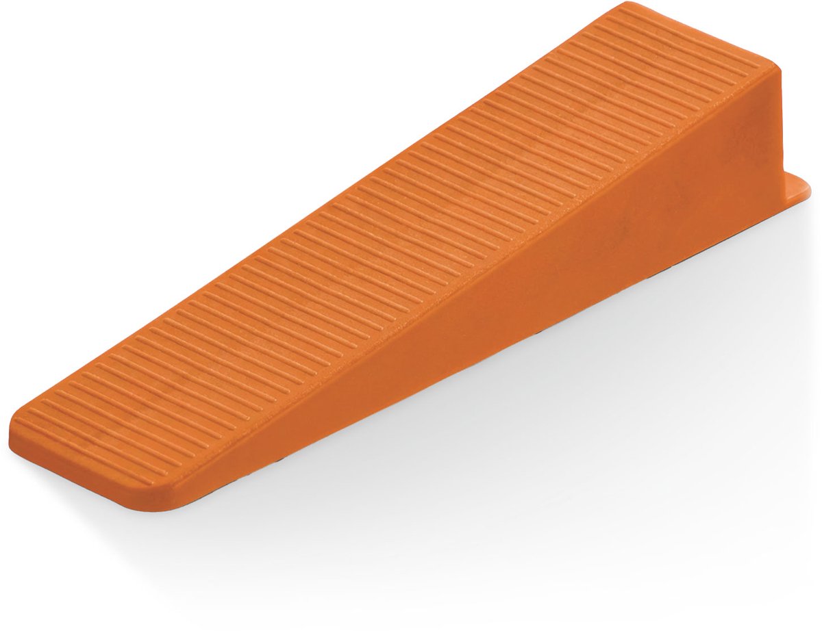 Plastic Wiggen / Nivelleerwiggen Set - Verstelbaar 1–15 mm - Oranje - 100 Stuks - Breukbestendig PP - Voor Tegels, Laminaat En Parket - 90 x 23 mm [10633]