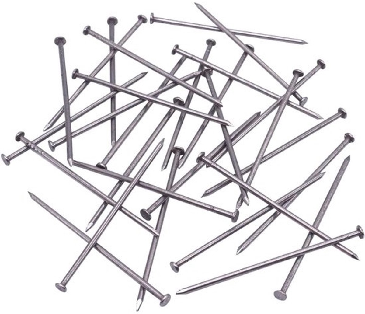 Bouwnagels - Staal - Draadnagels - Voor hout - Voor houtconstructies - Maken - Plat rond hoofd - 1.8 x 50 mm