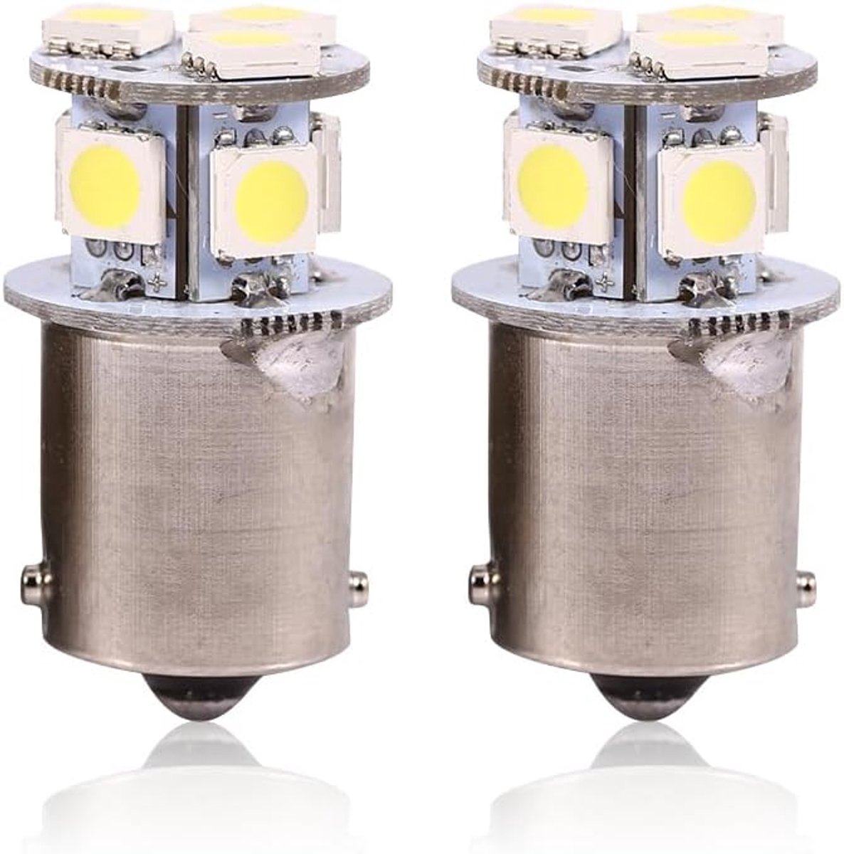 LED lamp R5W 12V 24V - 8 witte LEDs - verbeterde veiligheid - universele achterlichtvervanger - ShopVlot