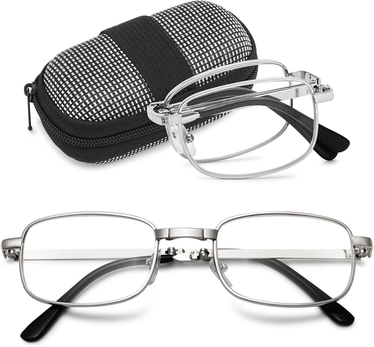 VEVESMUNDO Men's Folding Folding Reading Glasses Metal Folding Glasses - ShopVlot