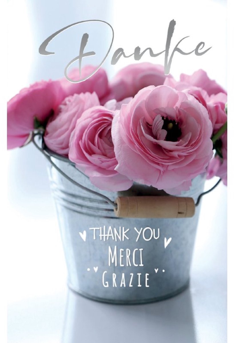 SUSY CARD wenskaart Danke, gefolieerd, 115×170 mm, rode envelop
