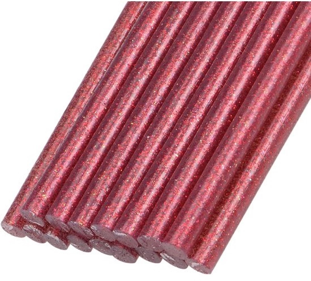 Lijmpistool - Stukken - Mini-lijmsticks - Voor hobby en knutselen - Glittereffect - 5x100mm - Rood