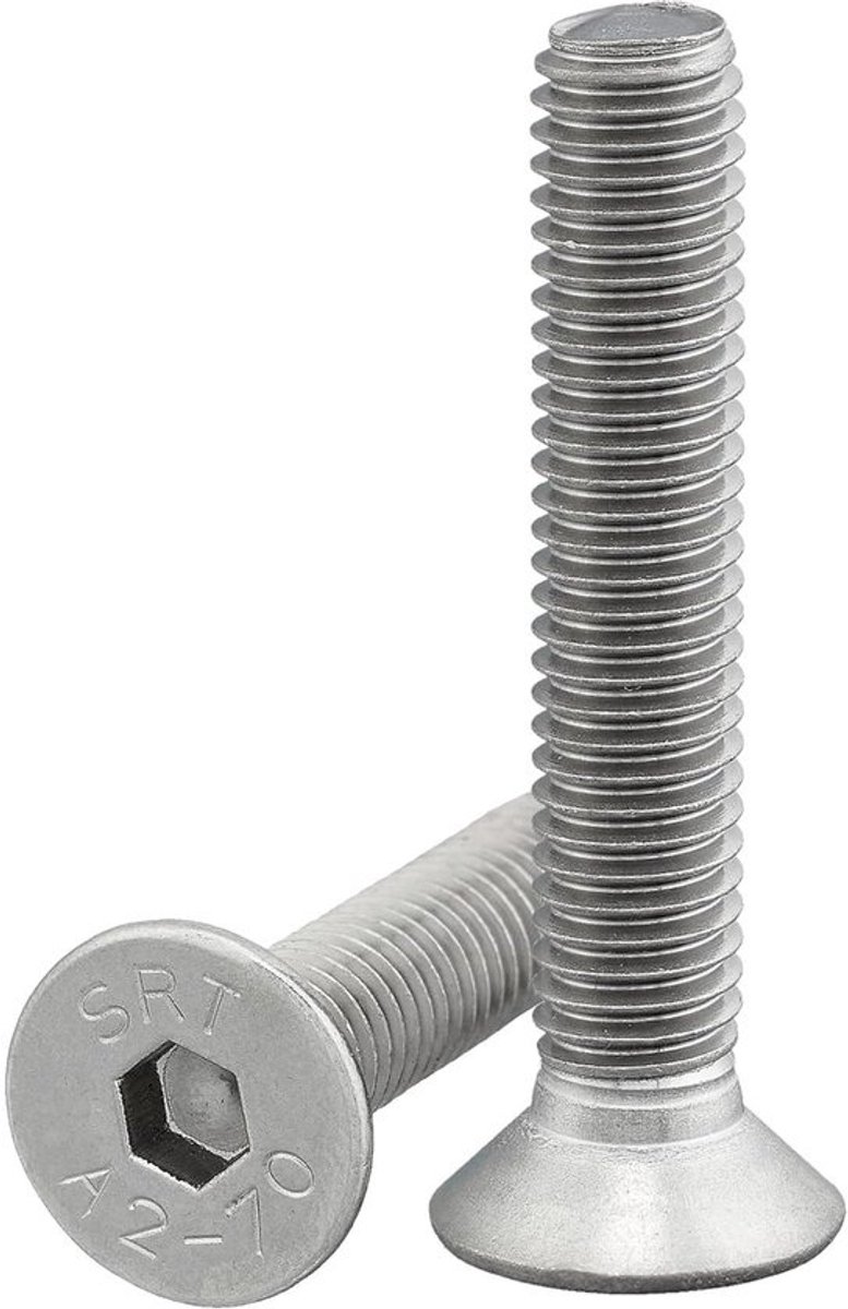 Verzonken schroeven - Metrische binnenzeskant - Voor stabiele verbindingen - Roestvrij staal A2 - M6 x 60 mm