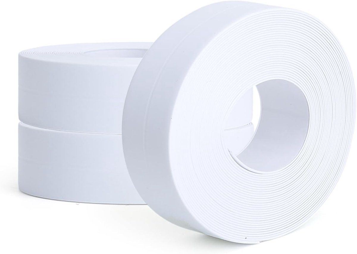 Set van 3 Zelfklevende Witte Rand Tape 22mm x 5m PVC voor Meubelherstel, Keuken en Tafelafwerking