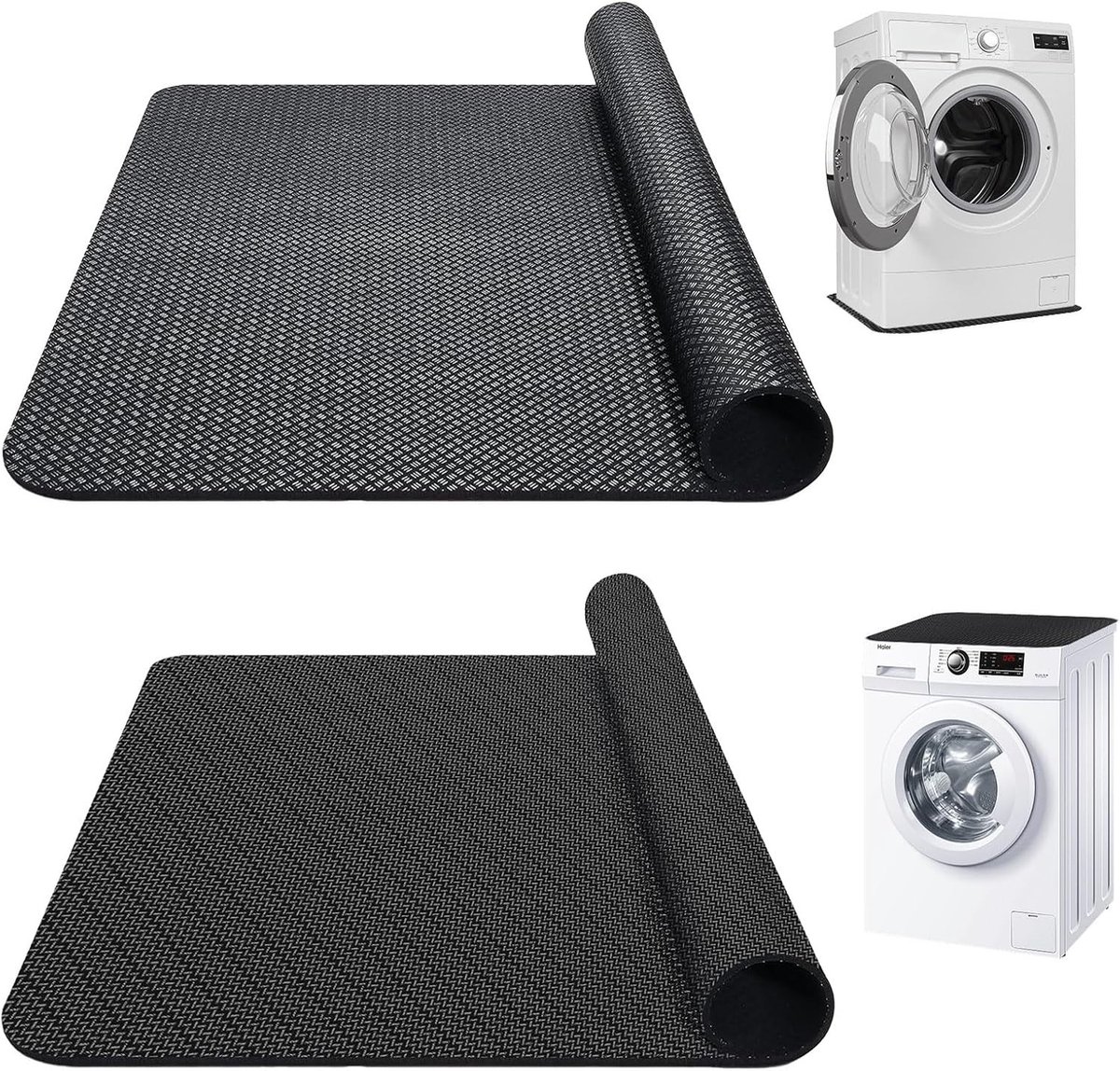 Anti-vibratiematten voor wasmachines en koelkasten, 60 x 60 cm, slipvast en vloerbescherming