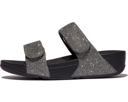 FitFlop Lulu Adjustable Shimmerlux Slides Vrouwen - Pewter