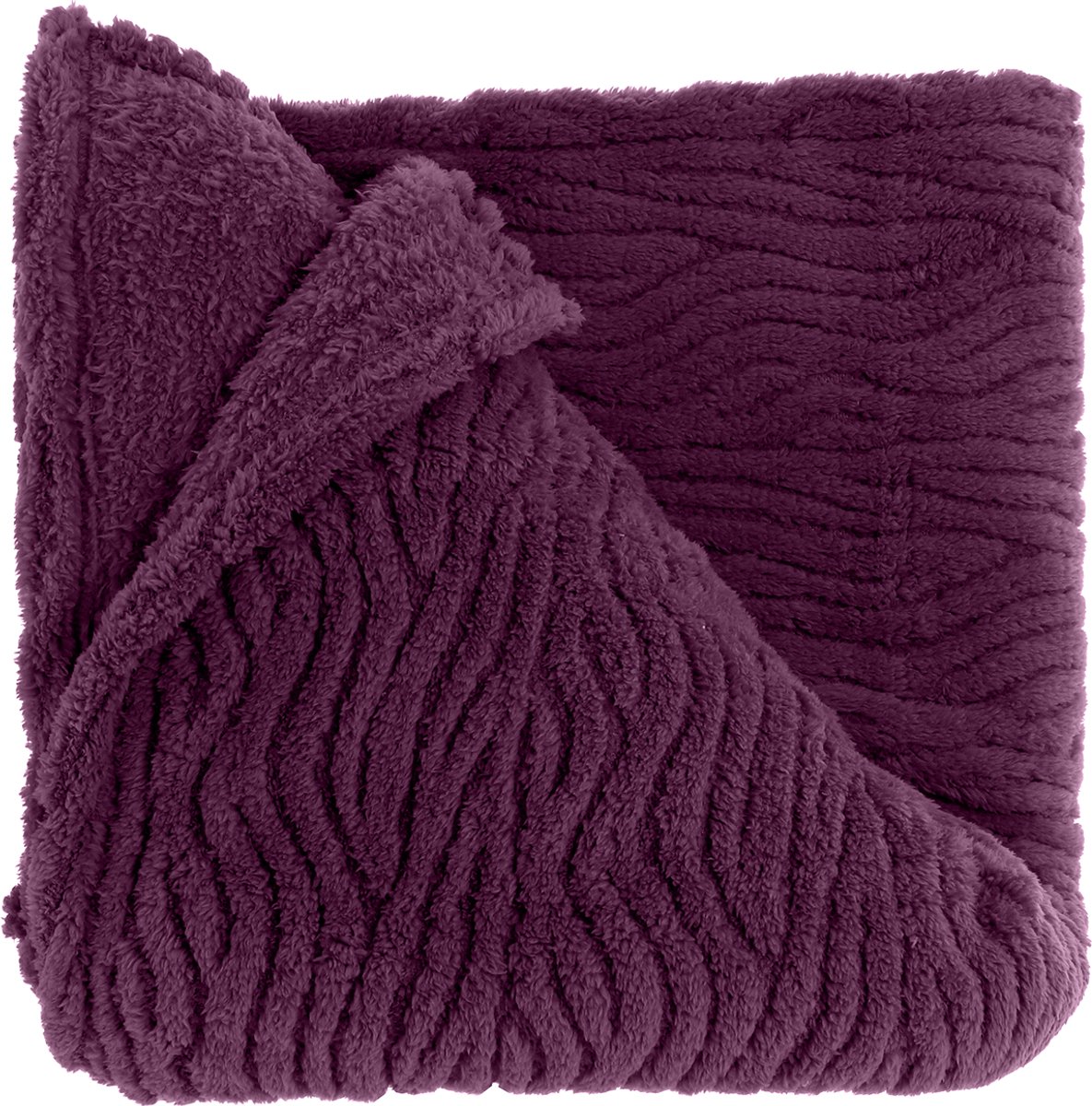 Unique Living Plaid Clio 150x200cm - Dark Purple Paars