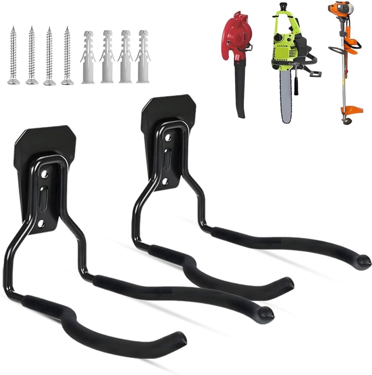 SnelShoppen - Garden Power Tools Hanger - Garage Wandhaken - Zware Duurzame Opslaghaken - Stalen Grass Trimmer Beugel - Perfect Voor Tuin- en Garage O