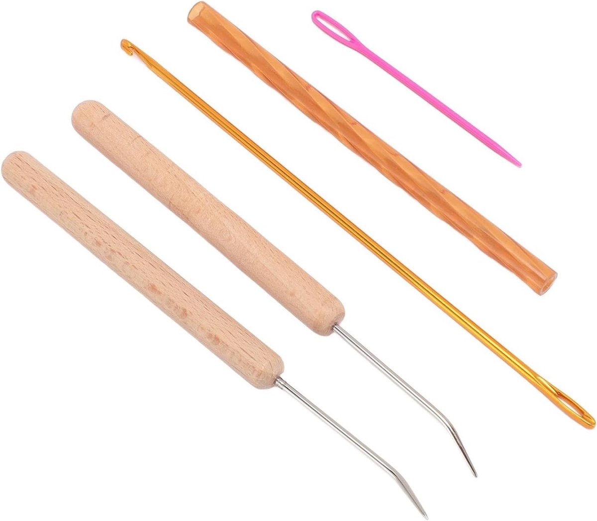 Breipen Tool - Haaknaald Set - Handwerk Projecten - Houten Handvat - 16.5 cm - Niet gespecificeerd