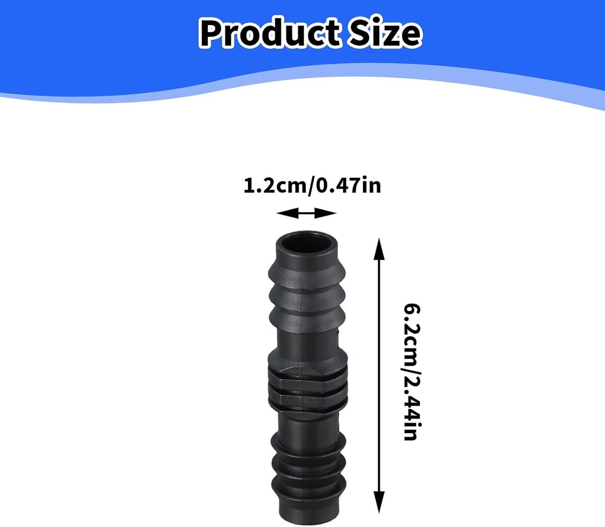 Set van 30 Stuks 16 mm Tuinslang Koppelingen, Plastic Slangkoppelingen voor Druppelirrigatie en Besproeiingssystemen
