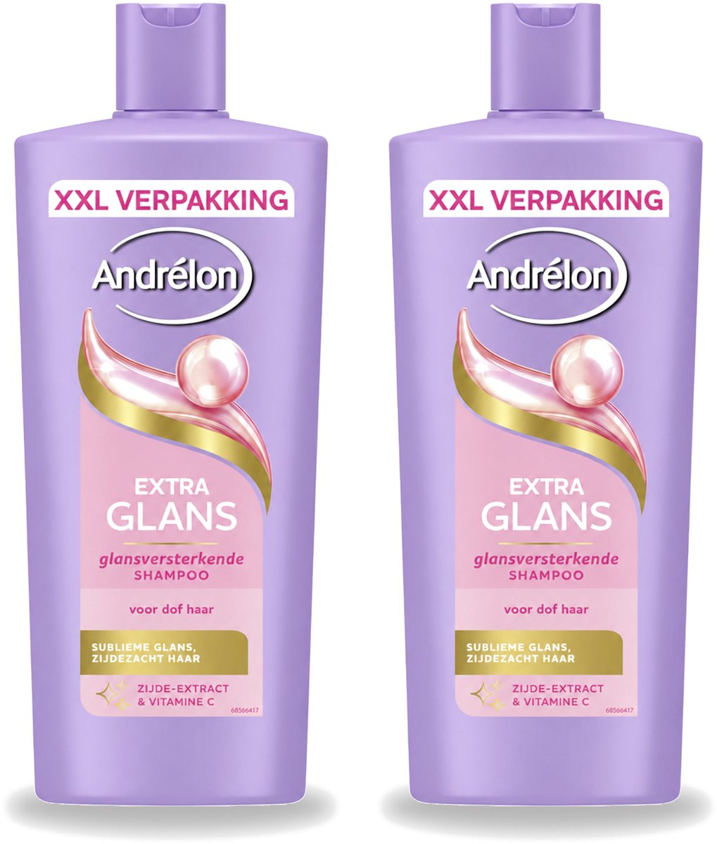 2 x Andrélon – Shampoo – Extra Glans – 685 ml - Voordeelverpakking - 2 stuks