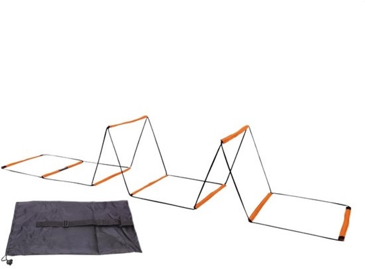 Trainingsladder - Snelheidsoefeningen - Atletische prestaties - Koolstofstaal - PP - 40,3 cm - lengte - Geel