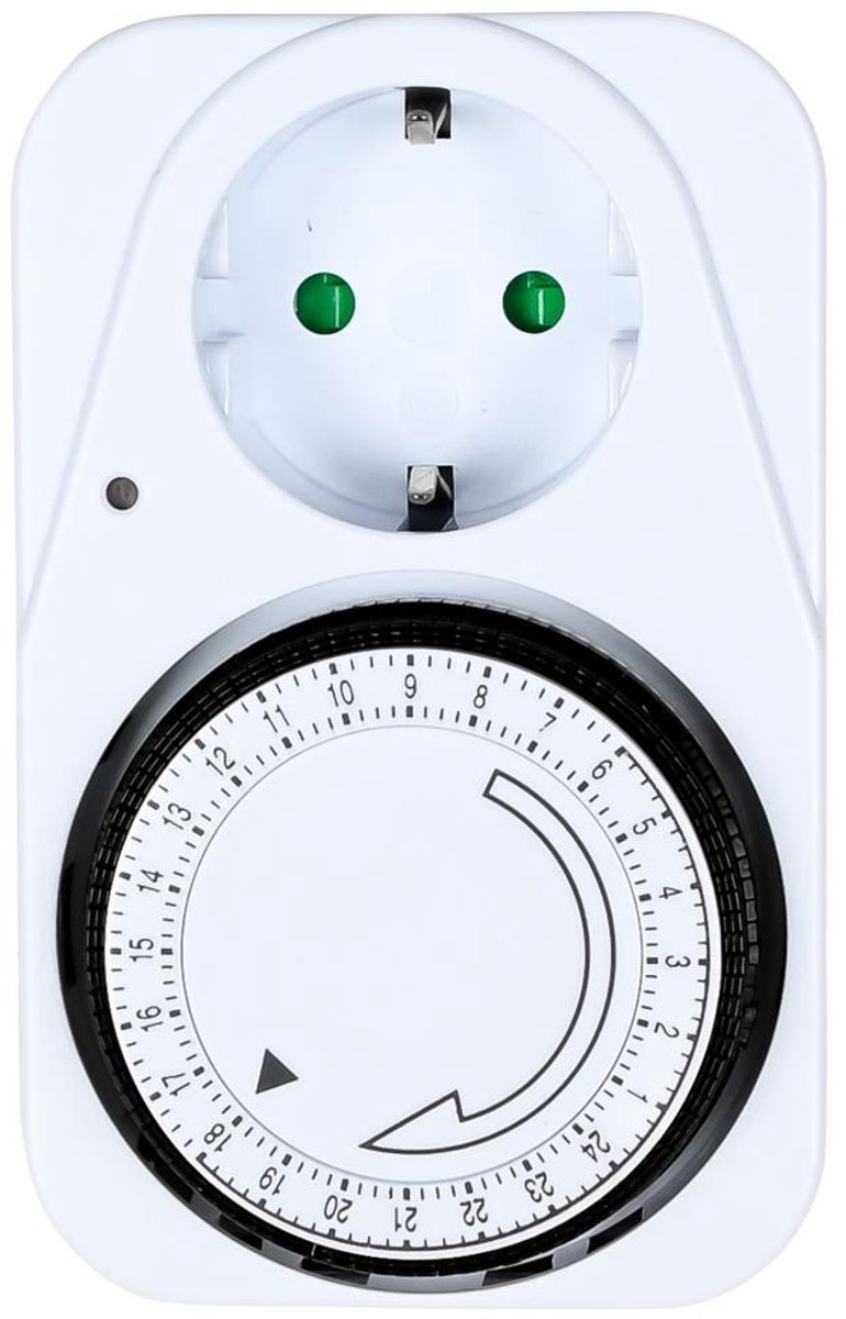 Analoge Tijdschakelaar voor Binnen - 24 Uur - Programmeerbare Timer