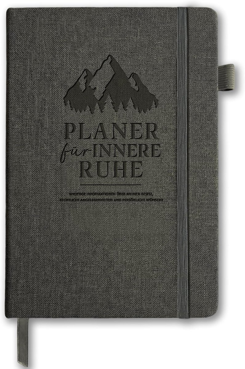 Einde leven planner - grijze bergen - overzichtelijk ontwerp - helpt bij organisatie - ShopVlot