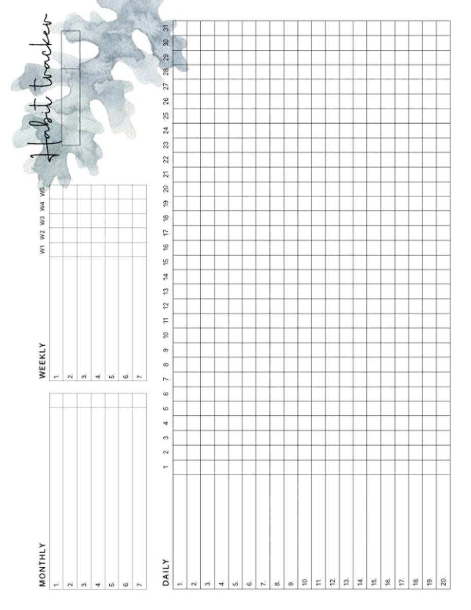 Habit Tracker: Undated Calendar and To Do List Planner with Spaces for 20 Daily 7 Weekly and 7 Monthly Habits - ShopVlot