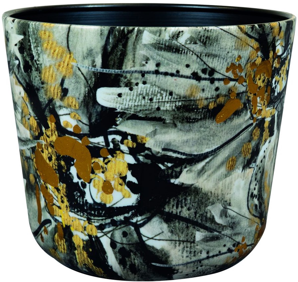 TS Collection - Vaas consich Designed by Lammie - Marigold Ash - 21x18 - Metaal & Epoxy - Exclusieve woonitems voor binnen - Handgemaakt - Unieke print - Designed by Lammie