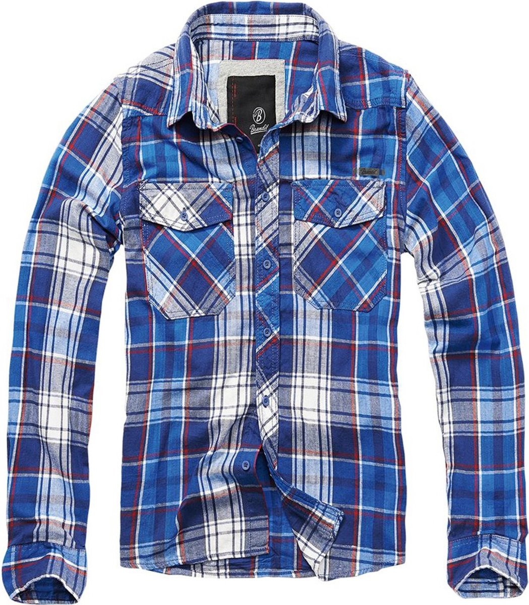 Brandit - Checked Overhemd - 4XL - Blauw