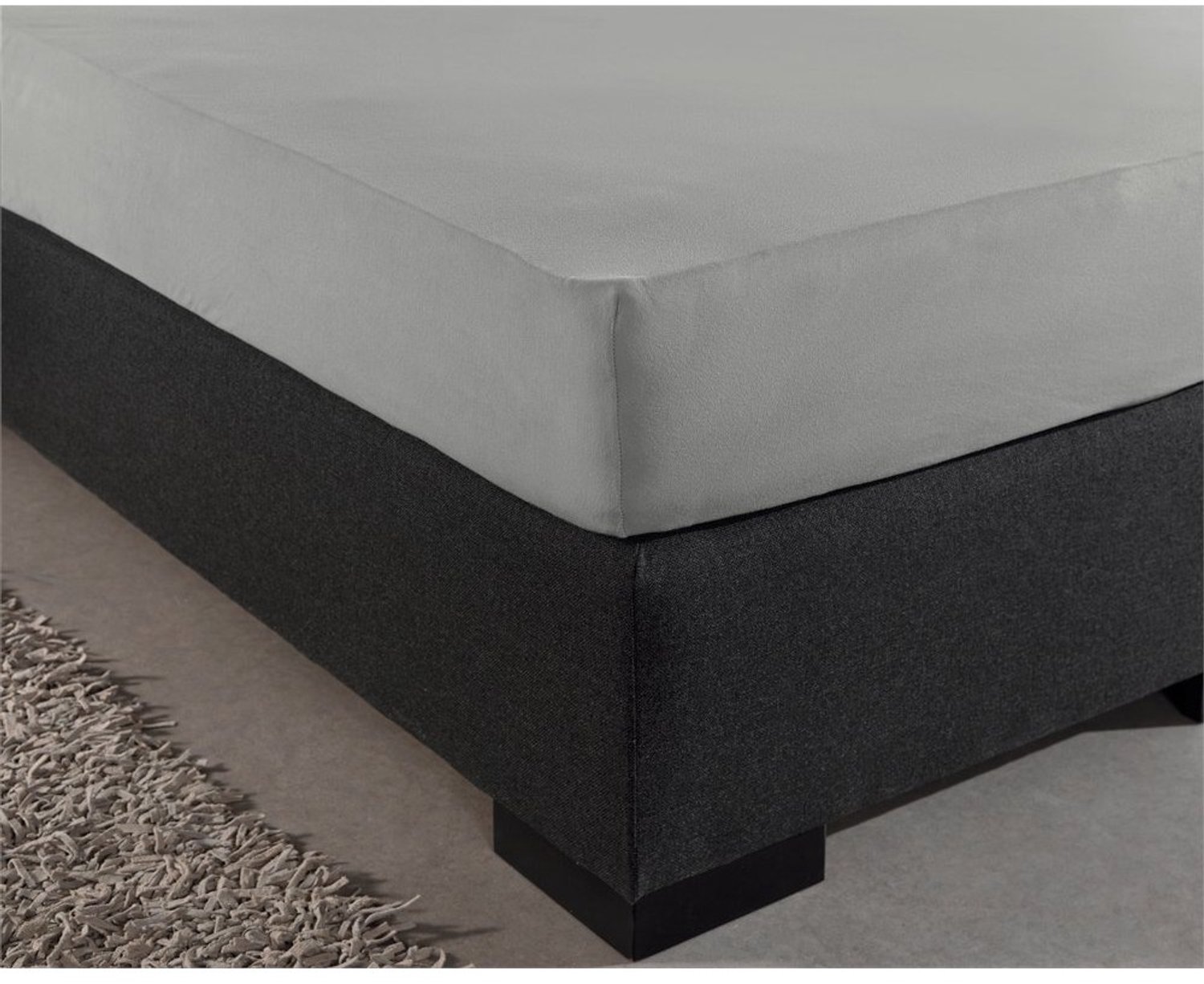 Duraxl Hoeslaken - 100% katoen - Grijs - 180 x 220 cm