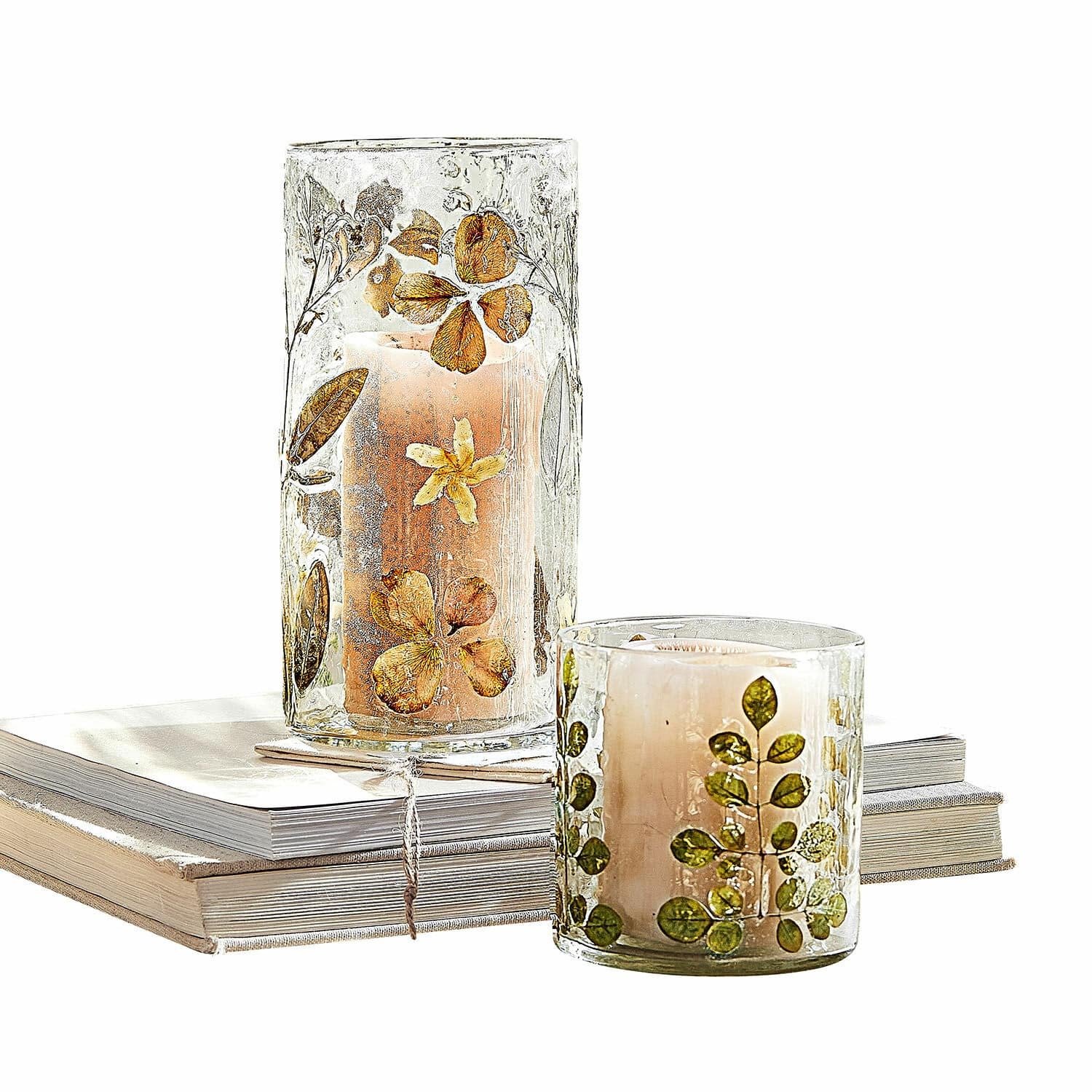 Loberon Windlicht set van 2 Quoturi helder/bont