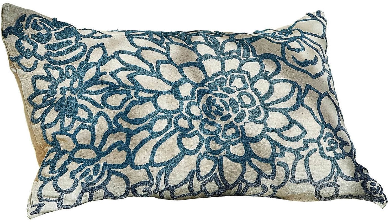 Loberon Kussenhoes Jacje blauw/crème