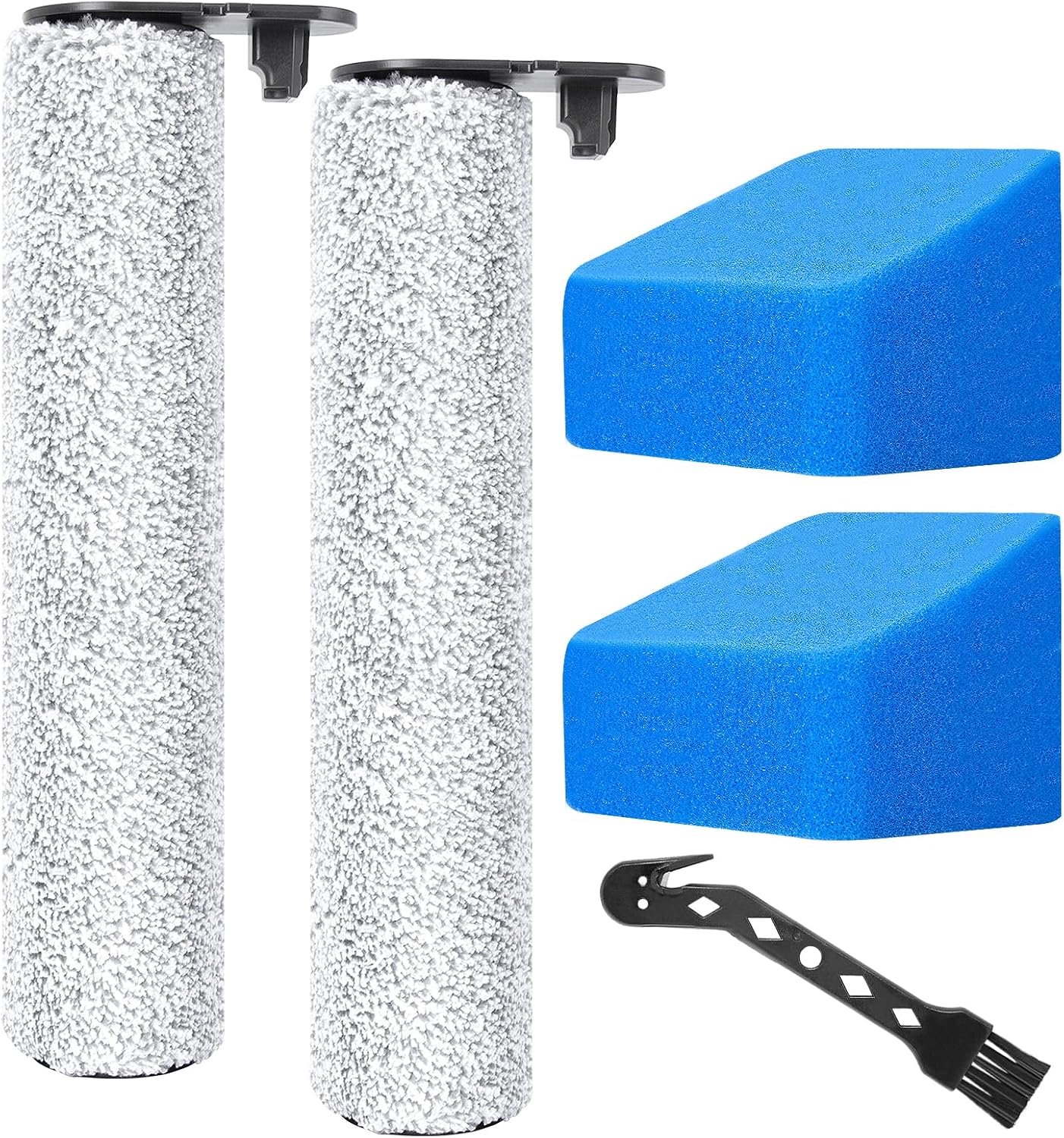 Vervangingsonderdelen voor nat-droog stofzuiger - 2 borstelrollen - 2 sponsfilters - ideaal voor grondige reiniging - ServiceTopper
