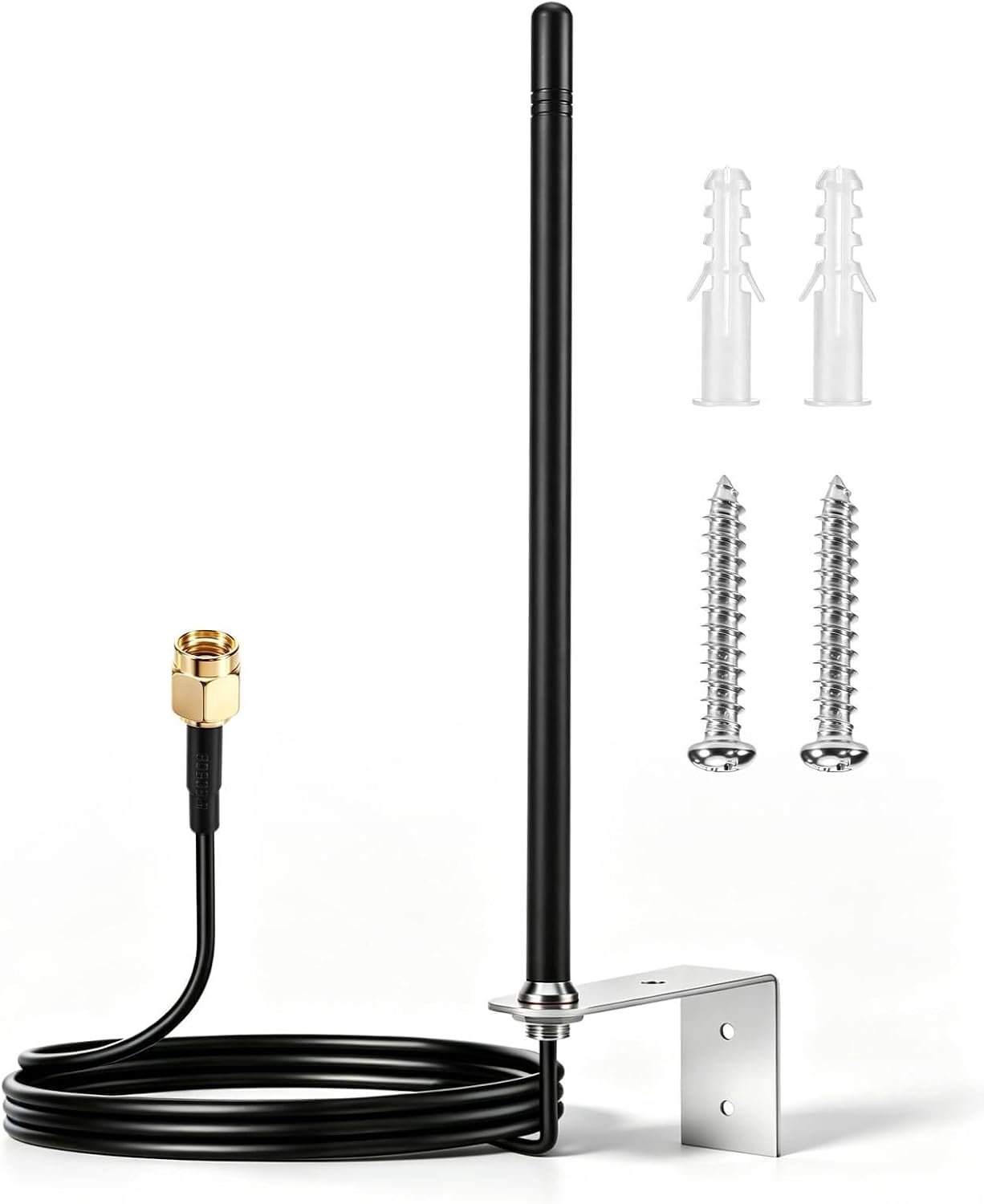 Outdoor WLAN Antenne 2.4GHz 25 cm - 5dBi - RP-SMA Plug - optimale 360° dekking - Luxento