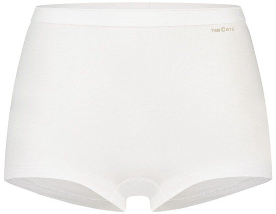 Witte dames short met Ten Cate merklogo op de tailleband.
