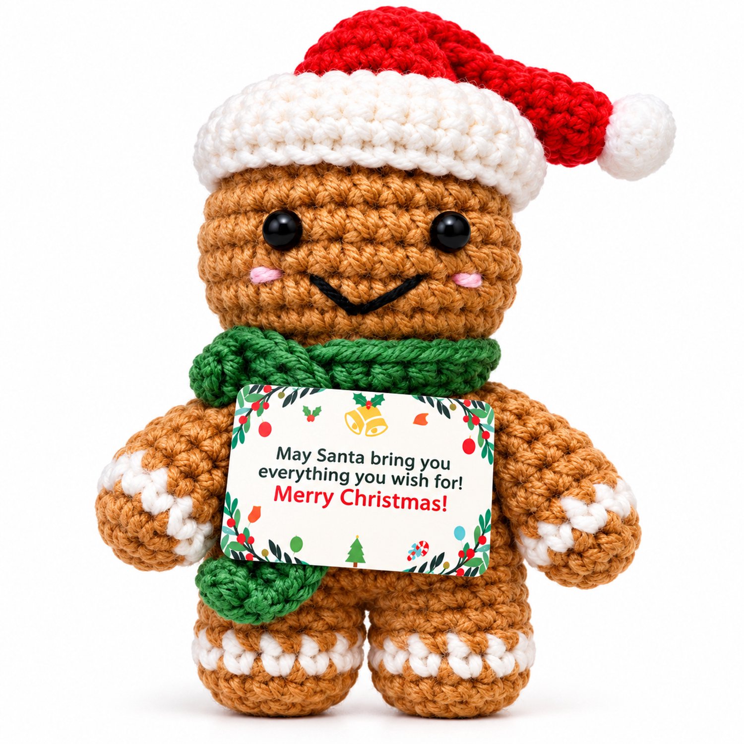 Nina's Giftshop® - Gehaakt Gingerbread Kerst Poppetje – Handgemaakt Kerstcadeau en Kerstdecoratie