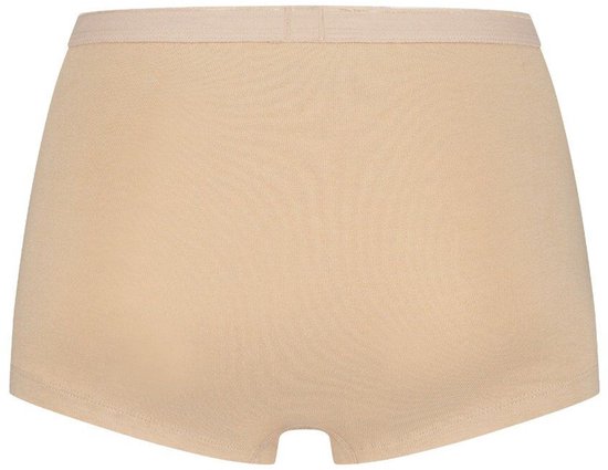 Beige Ten Cate dames shorts met elastische tailleband, achterzijde zonder details.