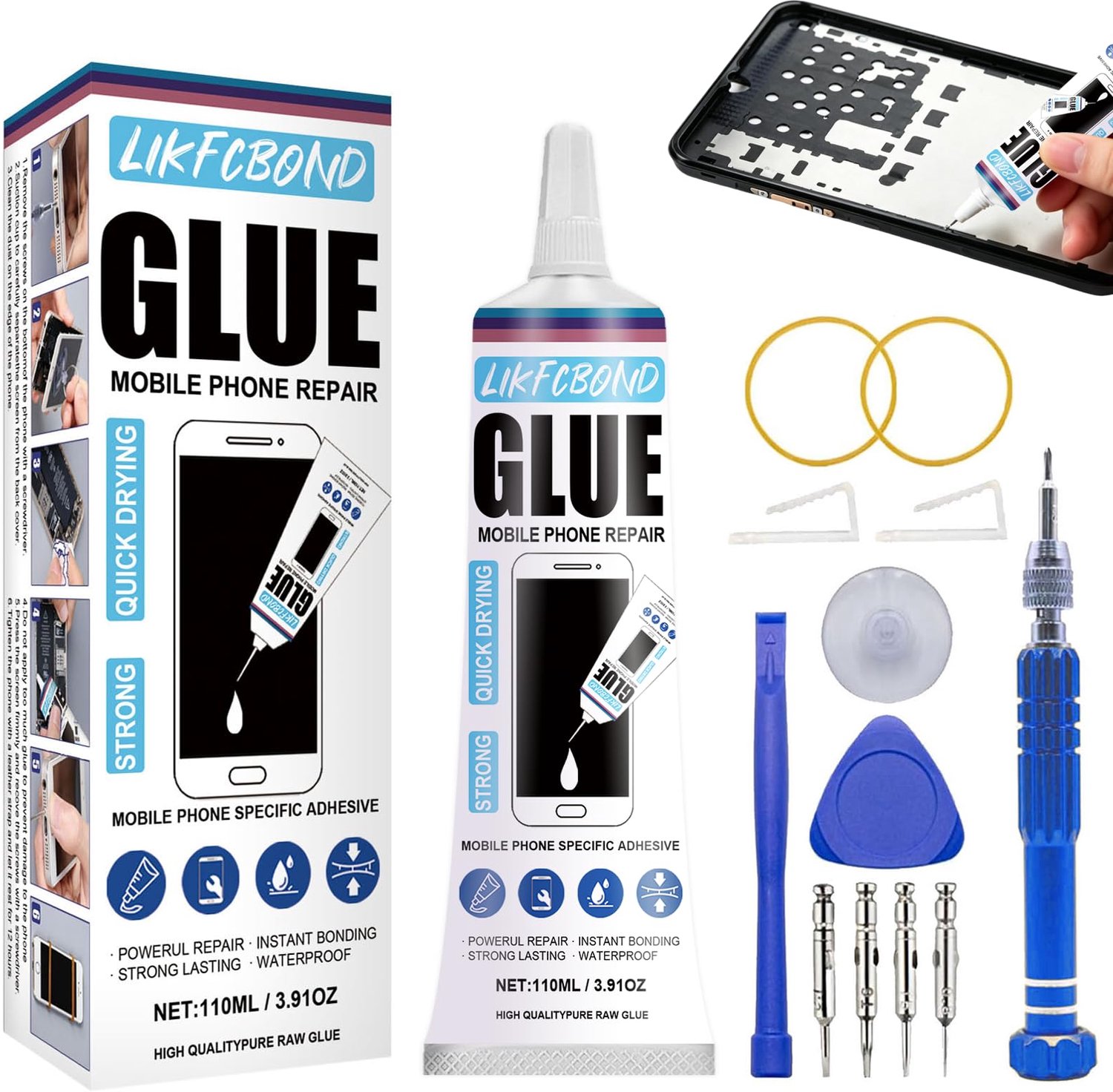 Lijm Telefoon 110ML - Transparante Lijm voor Scherm - Sterk en Betrouwbaar - Vemera