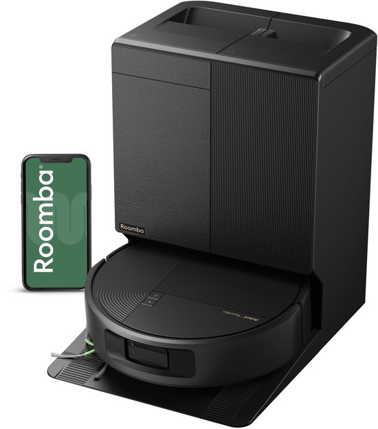 iRobot Roomba Plus 675 Combo Robotstofzuiger met Dweilfunctie – AutoWash™ Dock – 30.000 Pa – SprayForce™ AI – PowerSpin™ Roller Mop – Zwart