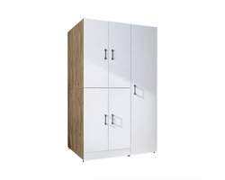 Roomart DORA-II Wasmachine Ombouwkast 115x186 cm - Wit Eiken