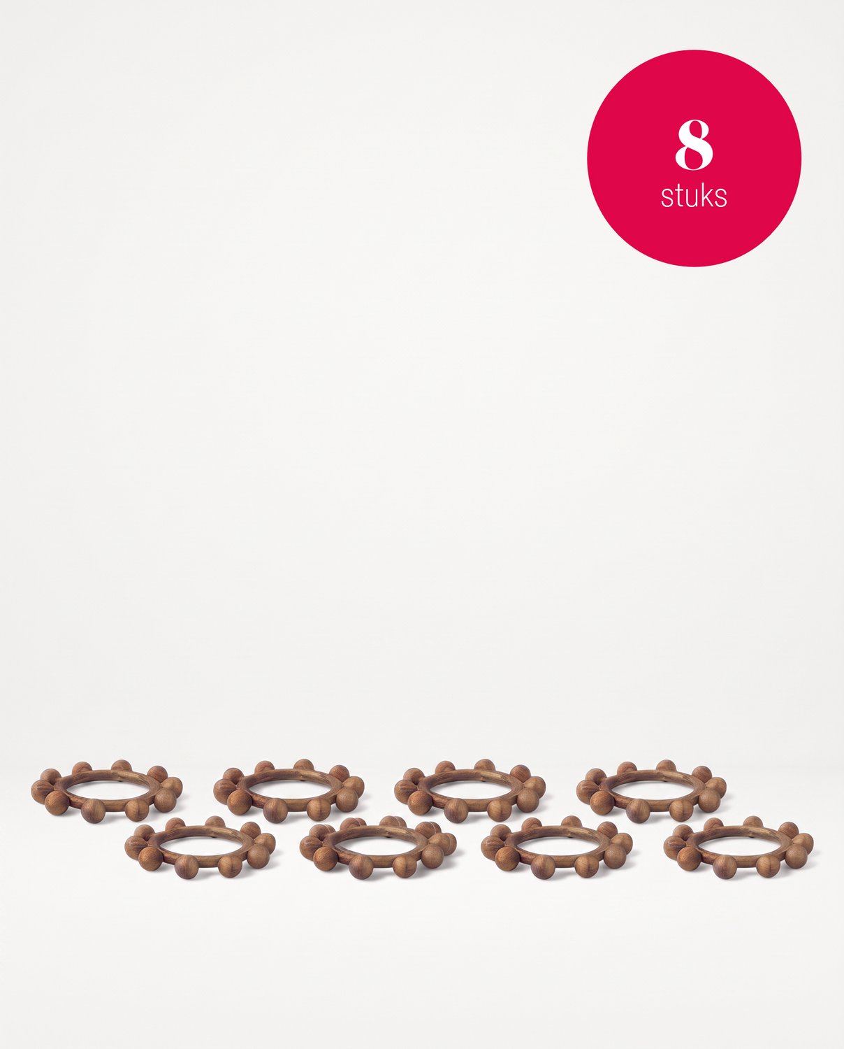 vtwonen - Servetringen Dots - Goud - Metaal - Set van 8 - 5 cm