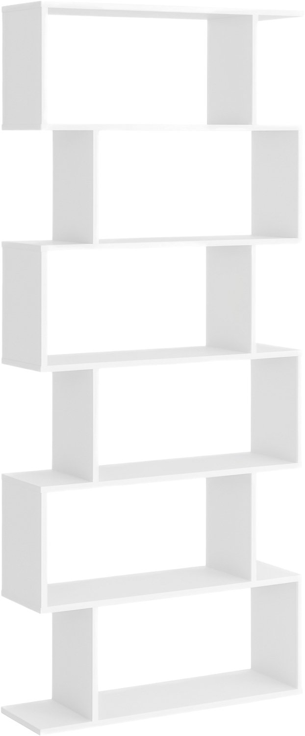 HOMCOM-Boekenplank-Hout-80x23x192cm-Wit