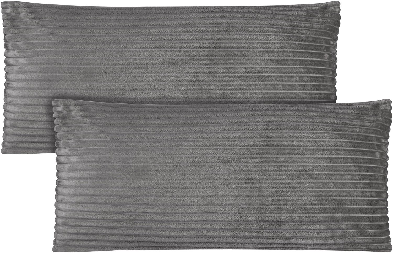 2 kussenslopen van gestreepte flanel, 40 x 80 cm, „Mendoza“