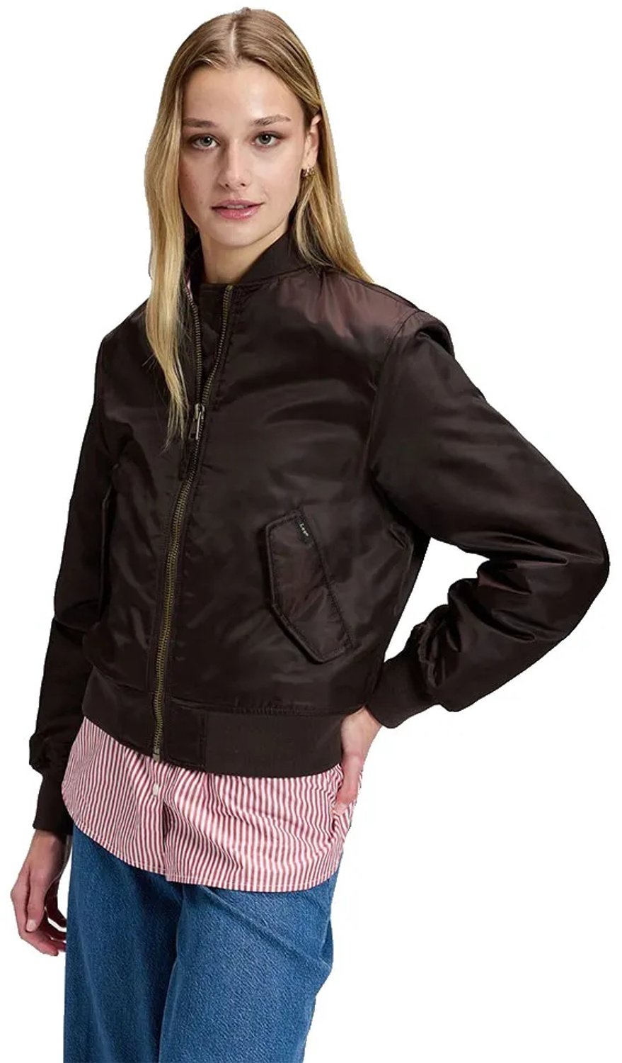 Lee 112386162 Relaxed Fit Bomberjack XS Vrouw Chocolate Torte