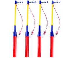 Zempertoopa 4 stuks lantaarnstaafjes met led voor St Martin, led-elektronische lantaarnstaaf, lantaarnstaaf voor kinderfeesten, kostuumfeesten, kleute