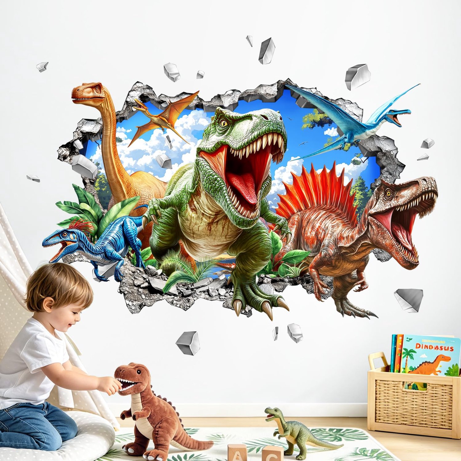 Wandsticker Dinosaurus 3D - XXL Tyrannosaurus