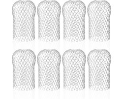 Dakgootbeschermer Aluminium - 8 Stuks - Bladeren/Verontreiniging - Regenpijpbescherming - Waterdicht/Weerbestendig - 15 x 8 x 8 cm - Regenpijpfilter