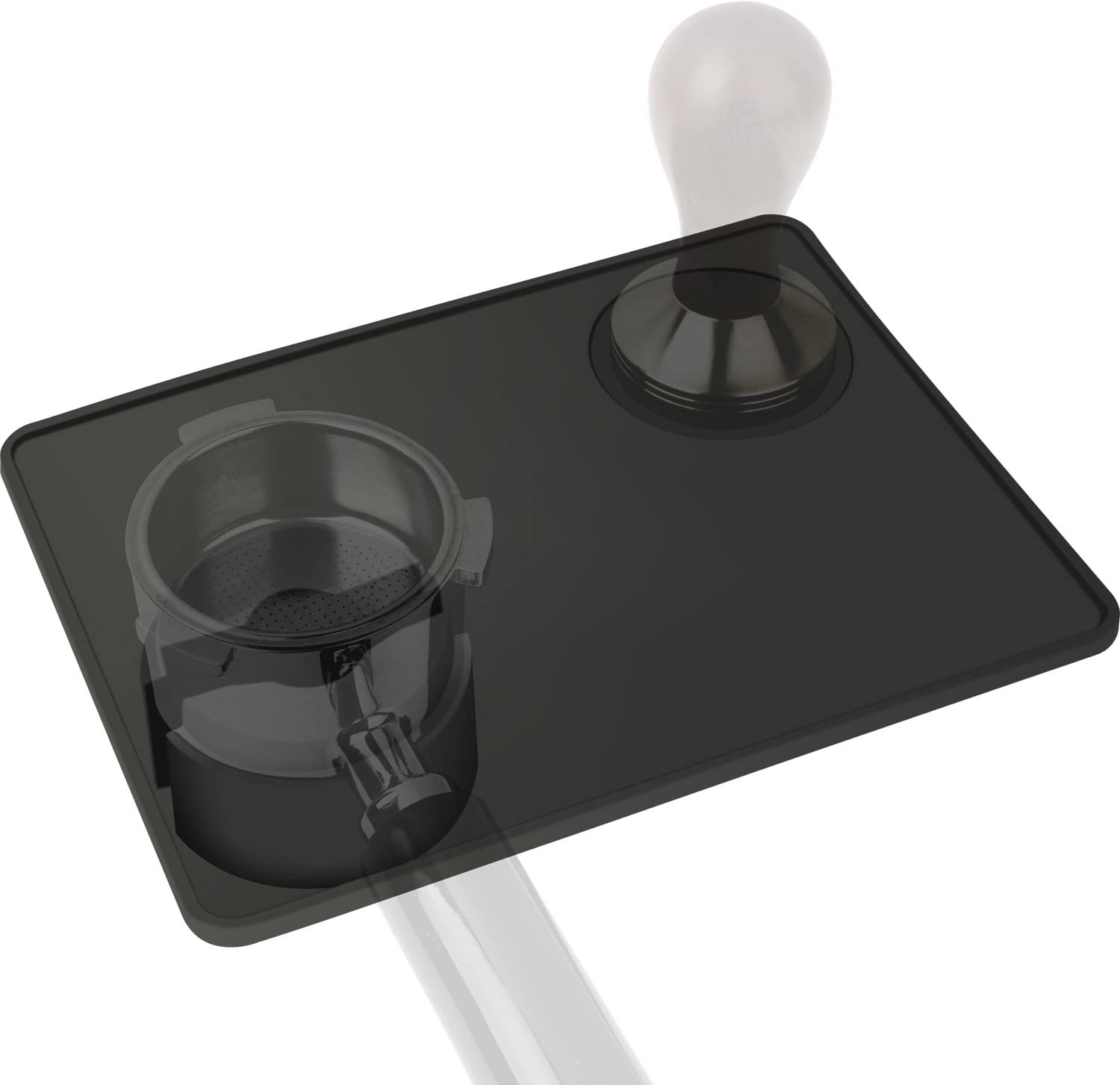 Koffiemat Compact Ontwerp - Portafilter Houder - Antislip - Voedselveilige Siliconen - 19,8 cm x 15 cm x 3,8 cm - Barista Tool - Tampingmat