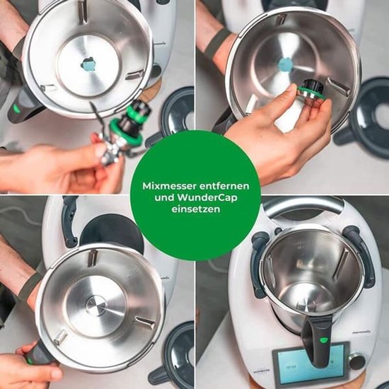Keukenmachine Mes - RVS vervangingsmes compatibel voor TM5 TM6 Connect Trend Smart - scherp slijtvast eenvoudig te monteren lekvrij - voor mixen malen hakken soep smoothie noten - accessoire onderdeel - kwaliteit duurzaam - 3*5CM — afbeelding 4