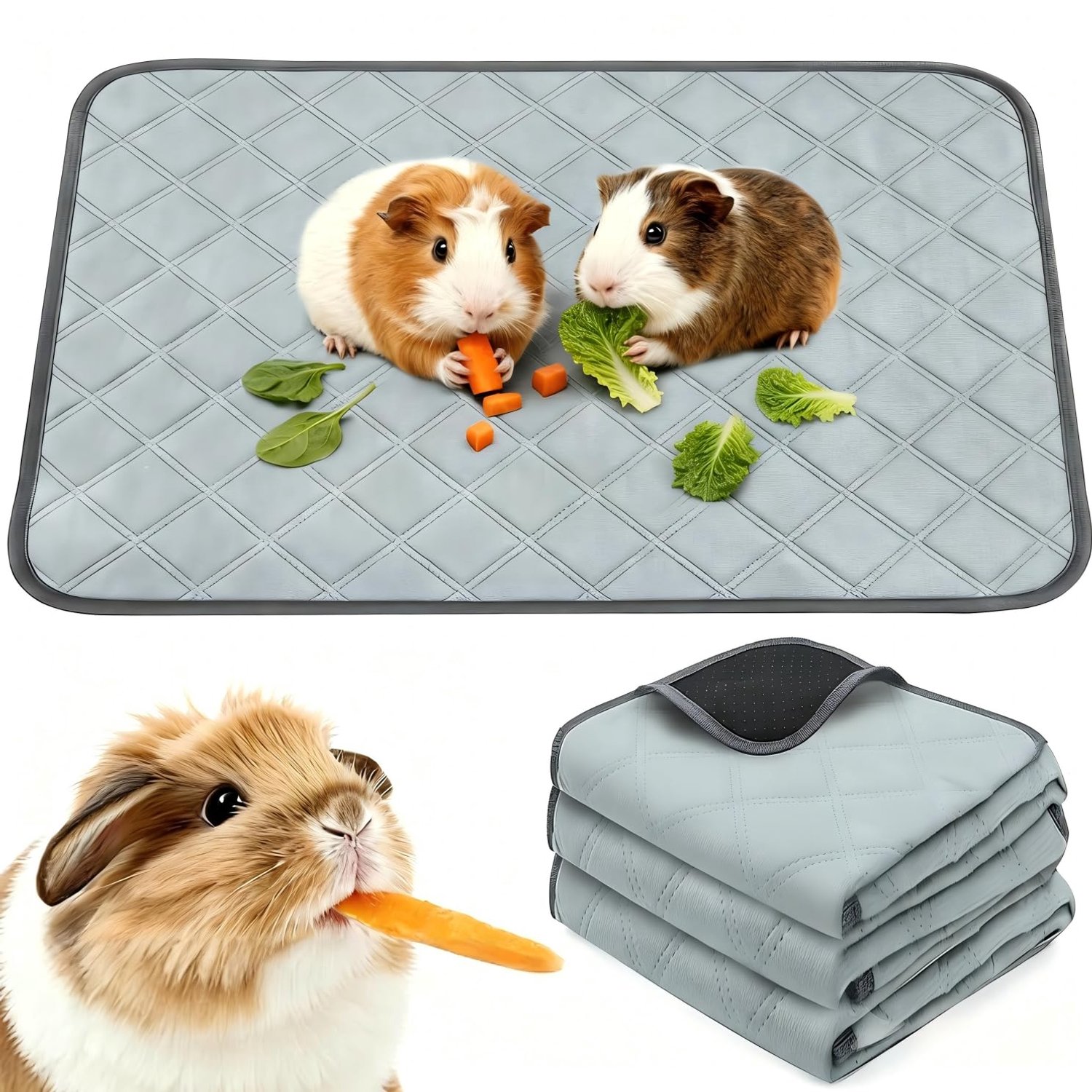 Set van 3 Herbruikbare Pipi Pads voor Meerschweinchen